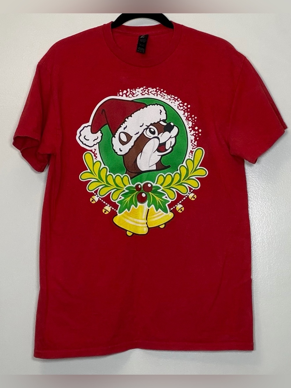 Buc-ee’s 2025 Holiday Gildan Red Heavy Cotton Crew Neck Tee
